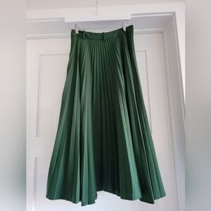 Zara Green Pleated Skirt Size Small